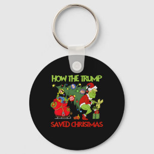 Hoe Trump Kerstmis redde Funny Trump Kerstmis Sleutelhanger