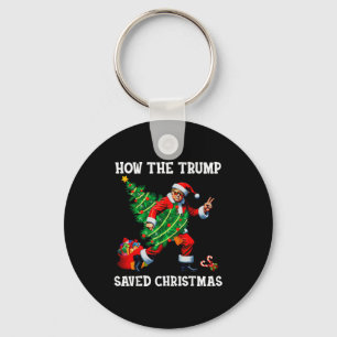 Hoe Trump Kerstmis redde Funny Trump Kerstmis Sleutelhanger