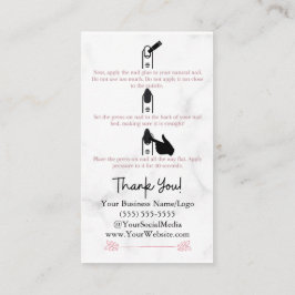 Hoe u de marmer met de Nails op de ingedrukt houdt Visitekaartje