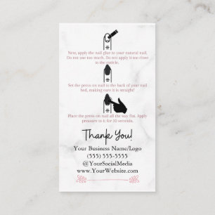 Hoe u de marmer met de Nails op de ingedrukt houdt Visitekaartje