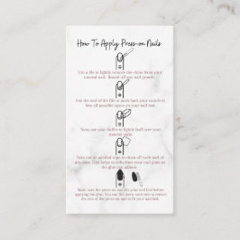 Hoe u de marmer met de Nails op de ingedrukt houdt Visitekaartje