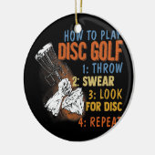 hoe u het Disc Golf Funny Disk Golf T-shirt kunt Keramisch Ornament (Links)