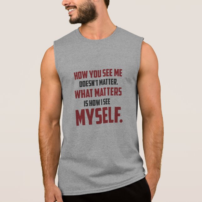 "Hoe u me ziet" De Tanktop van de Mannen van het c (Voorkant)