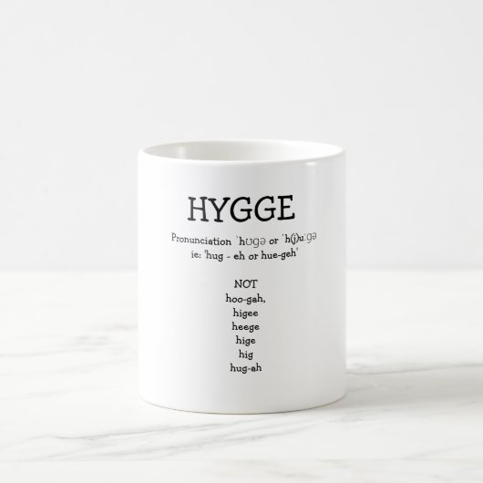 Hoe uit te spreken SAY HYGGE Funny Custom Mok (Center)