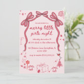 Hoe uniek Christmas Girls Night Hand Drawn Kaart (Staand voorkant)