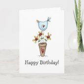 Hoe Uw Tuin groeit · Vogel & Bloemen Kaart (Voorkant)