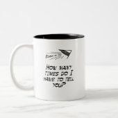 Hoe vaak? tweekleurige koffiemok (Links)