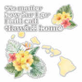 Hoe ver ik ga noem ik nog steeds Hawaii Home Sticker (Voorkant)