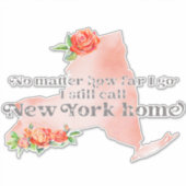 Hoe ver ik ga noem ik nog steeds New York Home Sticker (Voorkant)