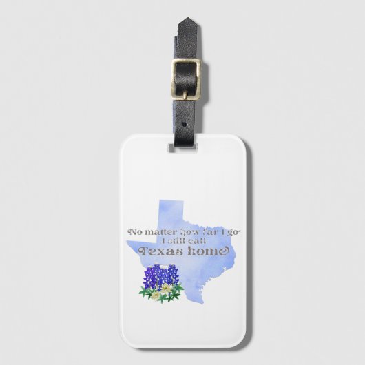 Hoe ver ik ga noem ik nog steeds Texas Home Bagagelabel (Voorkant (verticaal))