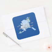 Hoe ver ik nog ga noem ik Alaska Home Vierkante Sticker (Envelop)