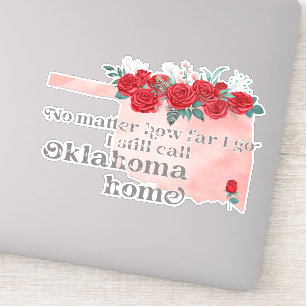 Hoe ver ik nog ga noem ik Oklahoma thuis Sticker