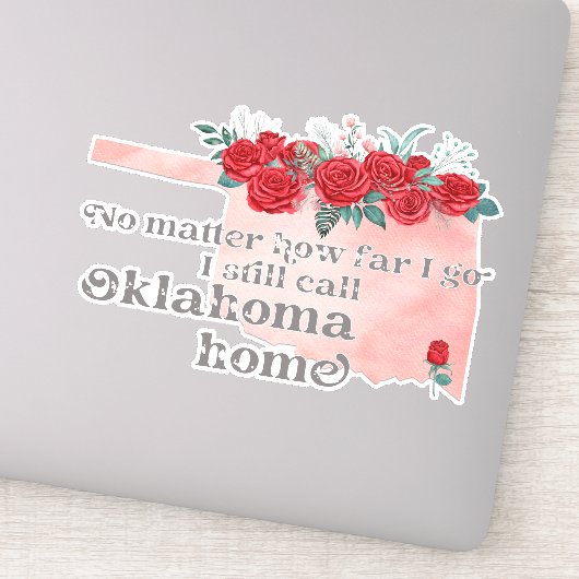 Hoe ver ik nog ga noem ik Oklahoma thuis Sticker (Detail)
