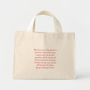 Hoe ver je in het leven gaat, hangt af van je zijn mini tote bag