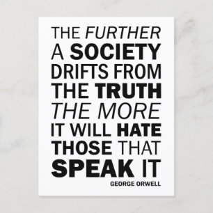 Hoe verder een samenleving afdrijft van de waarhei briefkaart