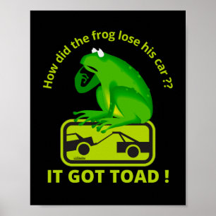 HOE VERLIES DE FROG ZIJN AUTO? HET IS TOEGEZONDEN! POSTER