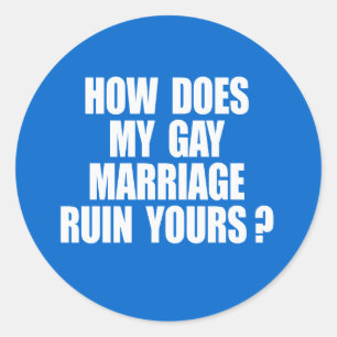 HOE VERWOEST HET HUWELIJK VAN JOU DIE VAN MIJ? RONDE STICKER