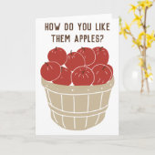 Hoe vind je die appels leuk Grappige groet Kaart (Gele Bloem)