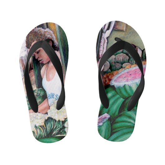 Hoe vind je die meloenen? kinder teenslippers (Voetbed)