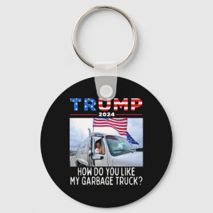 Hoe vind je mijn vuilniswagen die Trump 2024 stemt Sleutelhanger