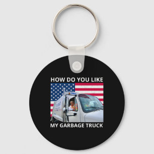 Hoe vind je mijn vuilniswagen Trump rijden in de a Sleutelhanger