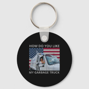 Hoe vind je mijn vuilniswagen Trump rijden in de a Sleutelhanger