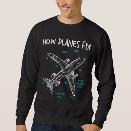 Hoe vliegtuigen vliegen - Aerospace Engineer Aeron Trui (Voorkant)