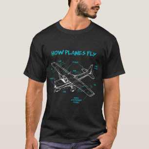 Hoe vliegtuigen vliegen met Funny Aviation Gift RC T-shirt