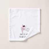 "Hoe voel ik me als het merk weg komt!" DIVA Bath Bad Handdoek (Wasdoekje)