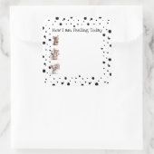 'Hoe voel ik me? Mice Journal Vierkante Sticker (Tas)