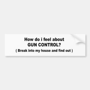 Hoe voel ik me over pistool controle? bumpersticker