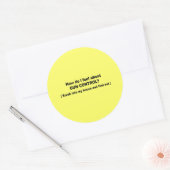 Hoe voel ik me over pistool controle ronde sticker (Envelop)