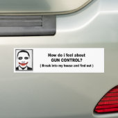 Hoe voel ik me over wapenbeheersing bumpersticker (Op auto)