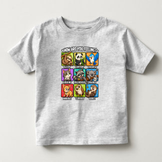 Hoe voel je je? Dierlijke stemmingen Kinder Shirts