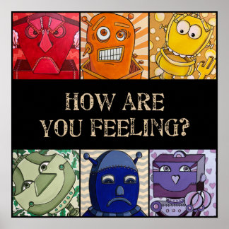 Hoe voel je je? Emotional Robot Poster