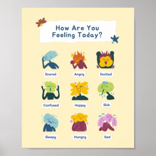 Hoe voel je je in het schoolonderwijs poster