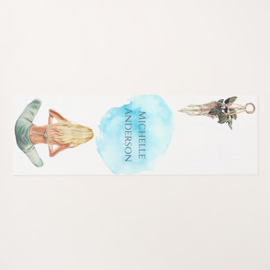 Hoe voelt u Waterverf Yoga Mat (Achterkant (horizontaal))