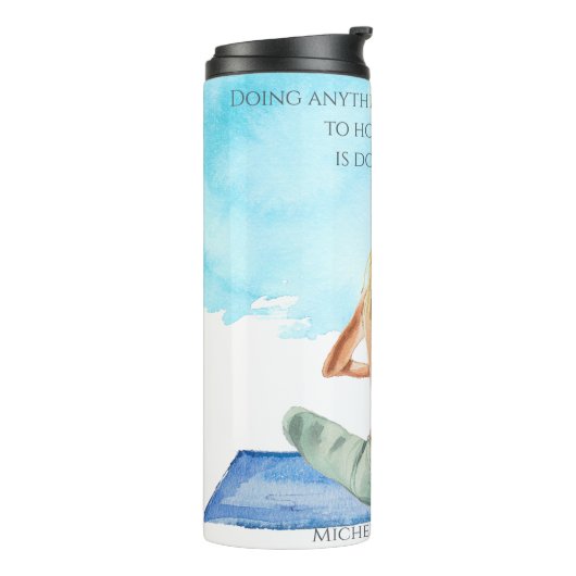 Hoe voelt u Waterverf Yoga Travel Mug Thermosbeker (Gedraaid links)