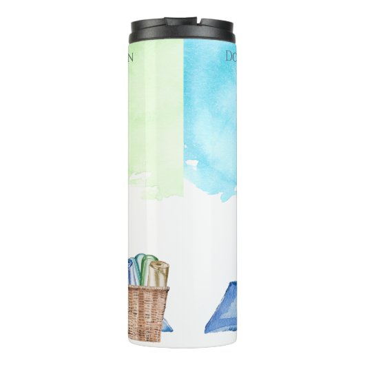 Hoe voelt u Waterverf Yoga Travel Mug Thermosbeker (Achterkant)