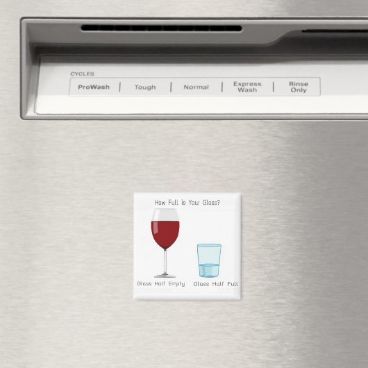 Hoe vol is jouw glas? magneet (Insitu (Vaatwasser))