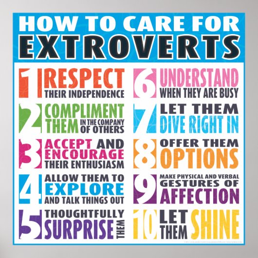 Hoe voor extraverts te zorgen poster (Voorkant)