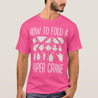 Hoe vouw je een papieren kraan Origami Lovers T-shirt