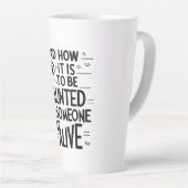 Hoe vreemd latte mok (Rechterhoek)