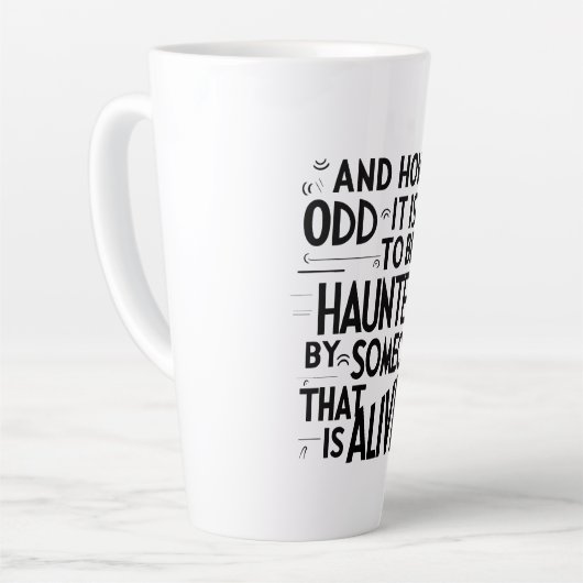 Hoe vreemd latte mok (Linkerhoek)