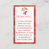 Hoe vrouwelijk en bloemenVisitekaartje Visitekaartje (Achterkant)