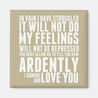 Hoe vurig ik bewonder en hou van je magneet