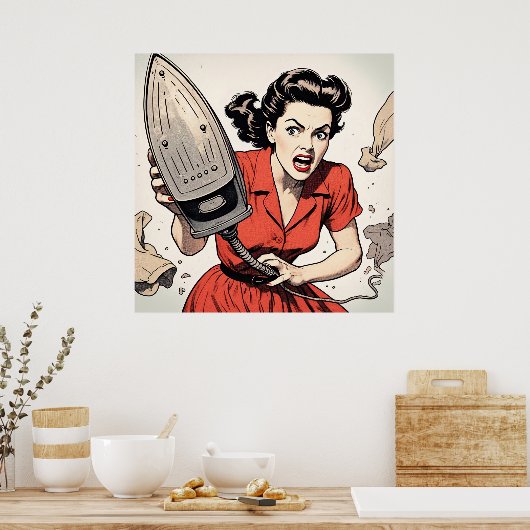 Hoe was je dag 1950 Romance Comic Poster (Keuken)