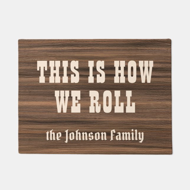 Hoe we de aangepaste RV-camping-familie met hout r Deurmat (Voorkant)