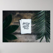 "HOE WE LEVEN IS WAT ONS ECHT MAAKT" QUOTE POSTER (Voorkant)