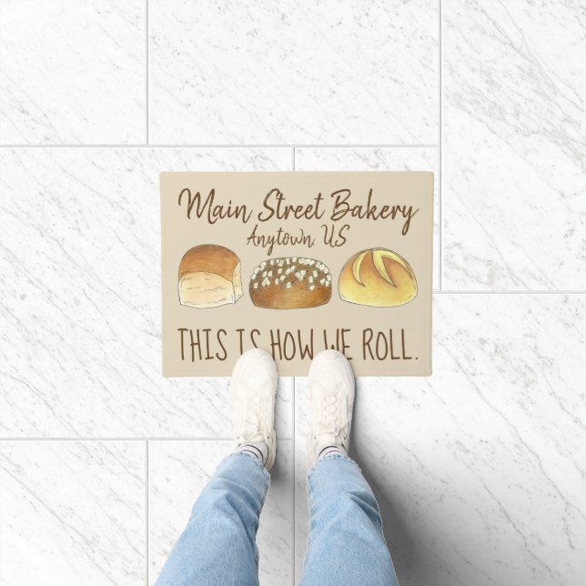 Hoe we Rolls Bakery Restaurant Foodie van de brood Deurmat (Binnen)